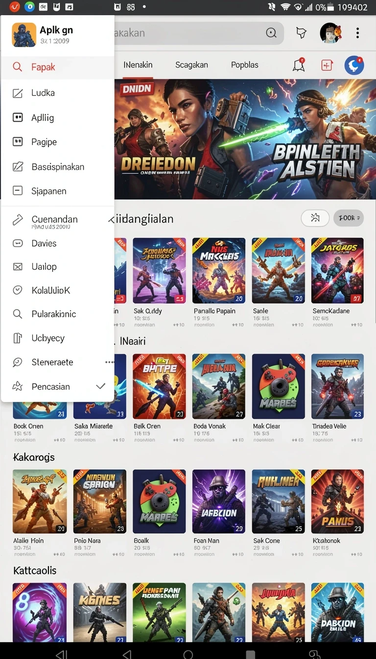 Beragam pilihan permainan menarik dalam aplikasi spinharta App APK Terbaru.